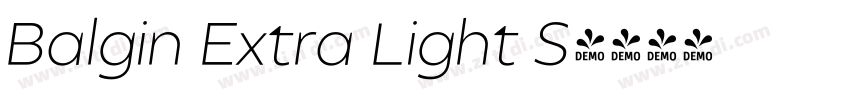 Balgin Extra Light S字体转换